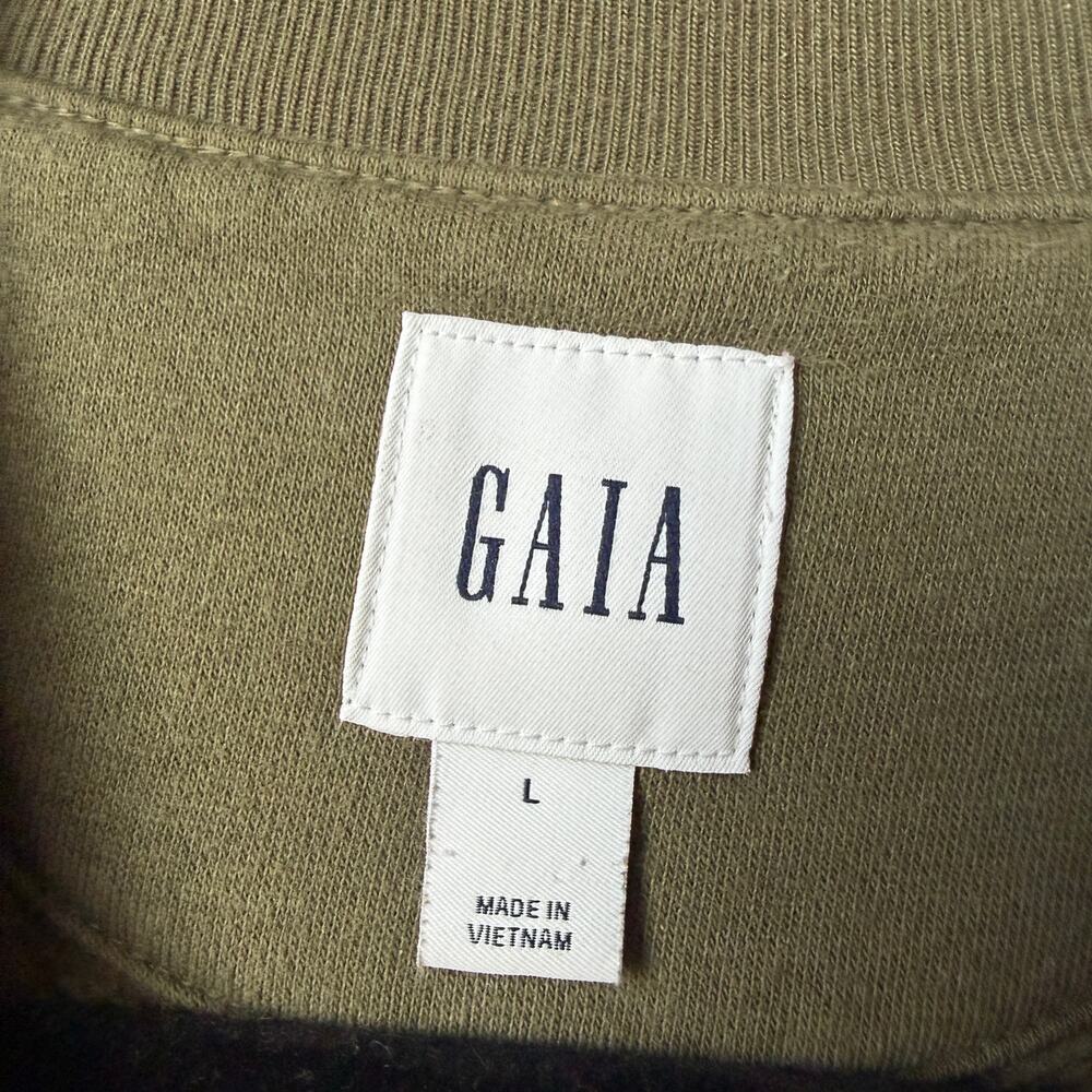 Cult Gaia x GAP Kids Olive Embroidered Logo Crewneck Sweatshirt Size L - Picture 3 of 4